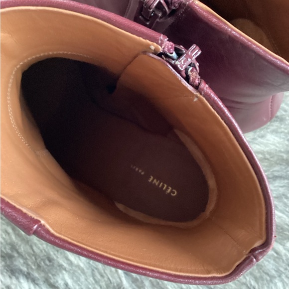 Celine #5 Phoebe Period Burgundy Ankle Boot - Picture 7 of 13